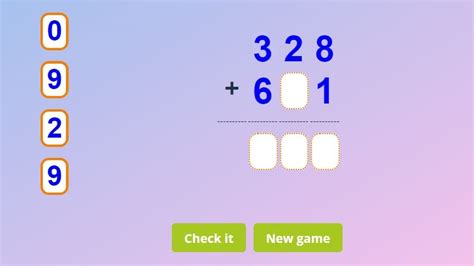 3 digit addition online games